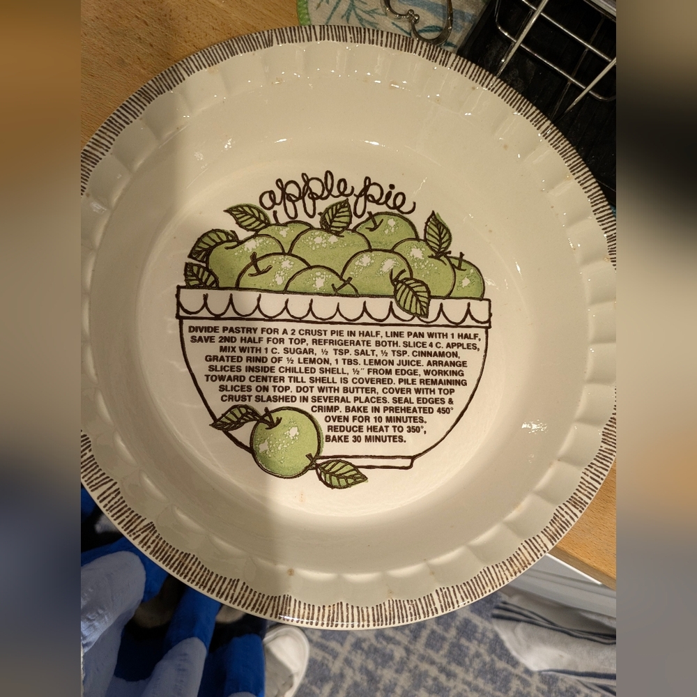 Apple Pie Recipe Ceramic Pie Dish